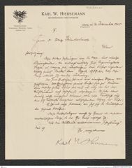 Nachlass Franz Steindachner, Brief von Karl W. Hiersemann an Franz Steindachner (21.12.1905), Inv.Nr. 221.01, Seite 3